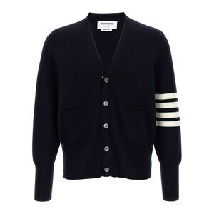 Thom Browne Blue Virgin Wool Men's Cardigan